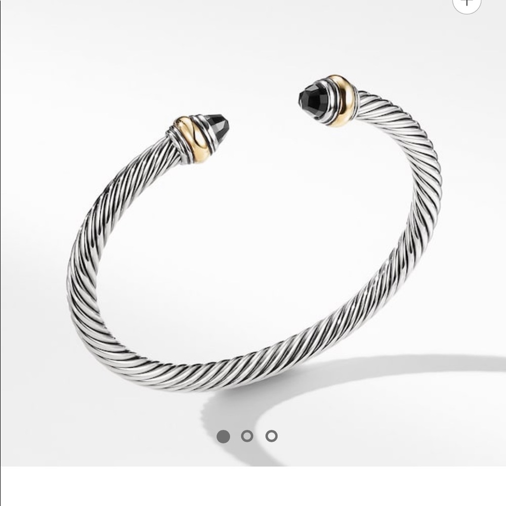 David Yurman black onyx 14k 5mm bracelet